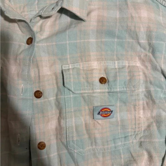 Dickies Soft Blue Checkered Shirt - Picture 2 of 3